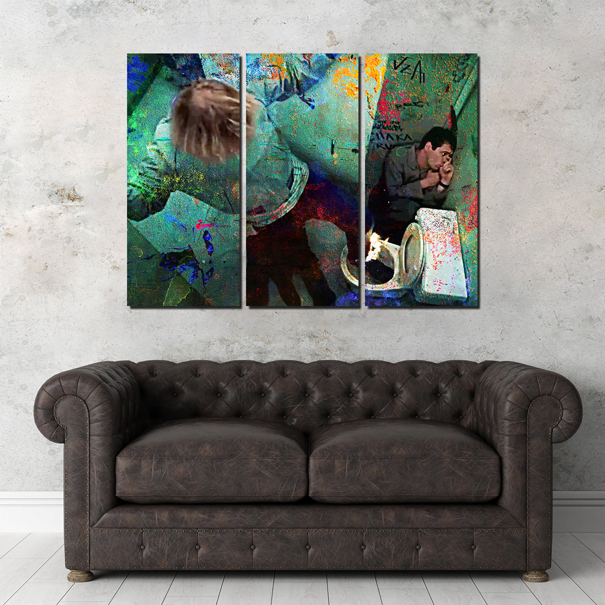 Dumb & Dumber Bathroom Stall - High - Quality Hand - Built Canvas Print