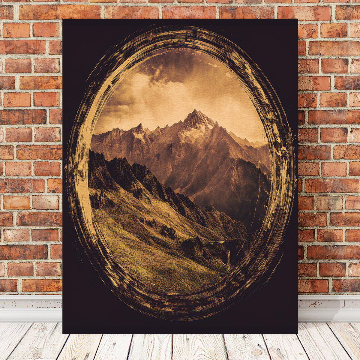 Stunning Retro Mountain View Oil Paint Wall Art for Your Home Decor