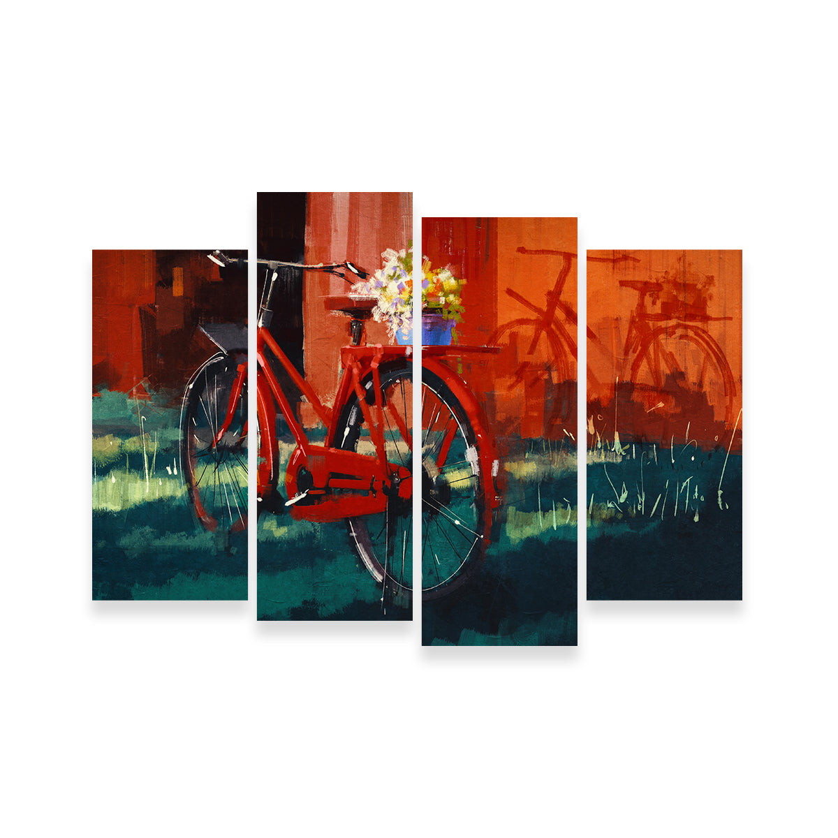 Exquisite Vintage Bicycle Wall Art Painting
