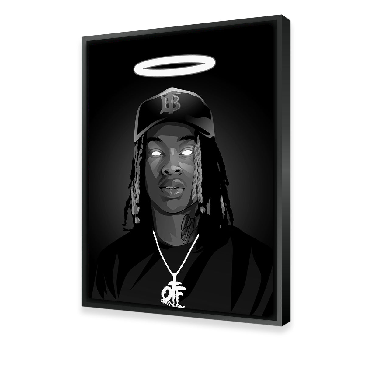 Rip King Von Stunning Grayscale Wall Art for Home Decor