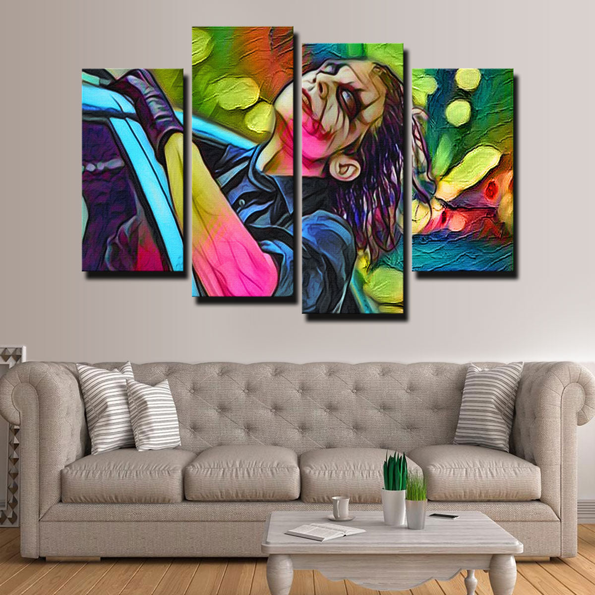 Eye - catching Abstract Joker Wall Art for Modern Decor