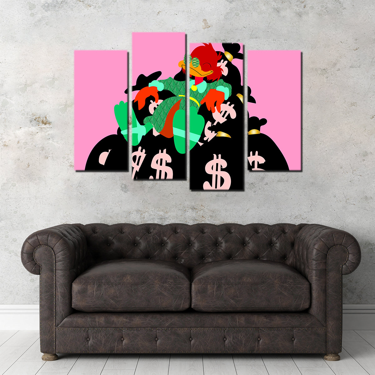 Donald Money Pile Wall Art - Stunning Sustainable Canvas Wall Decor