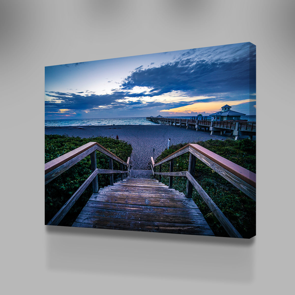 Stunning Steps to Juno Beach Pier Wall Art by Charity Dos Santos