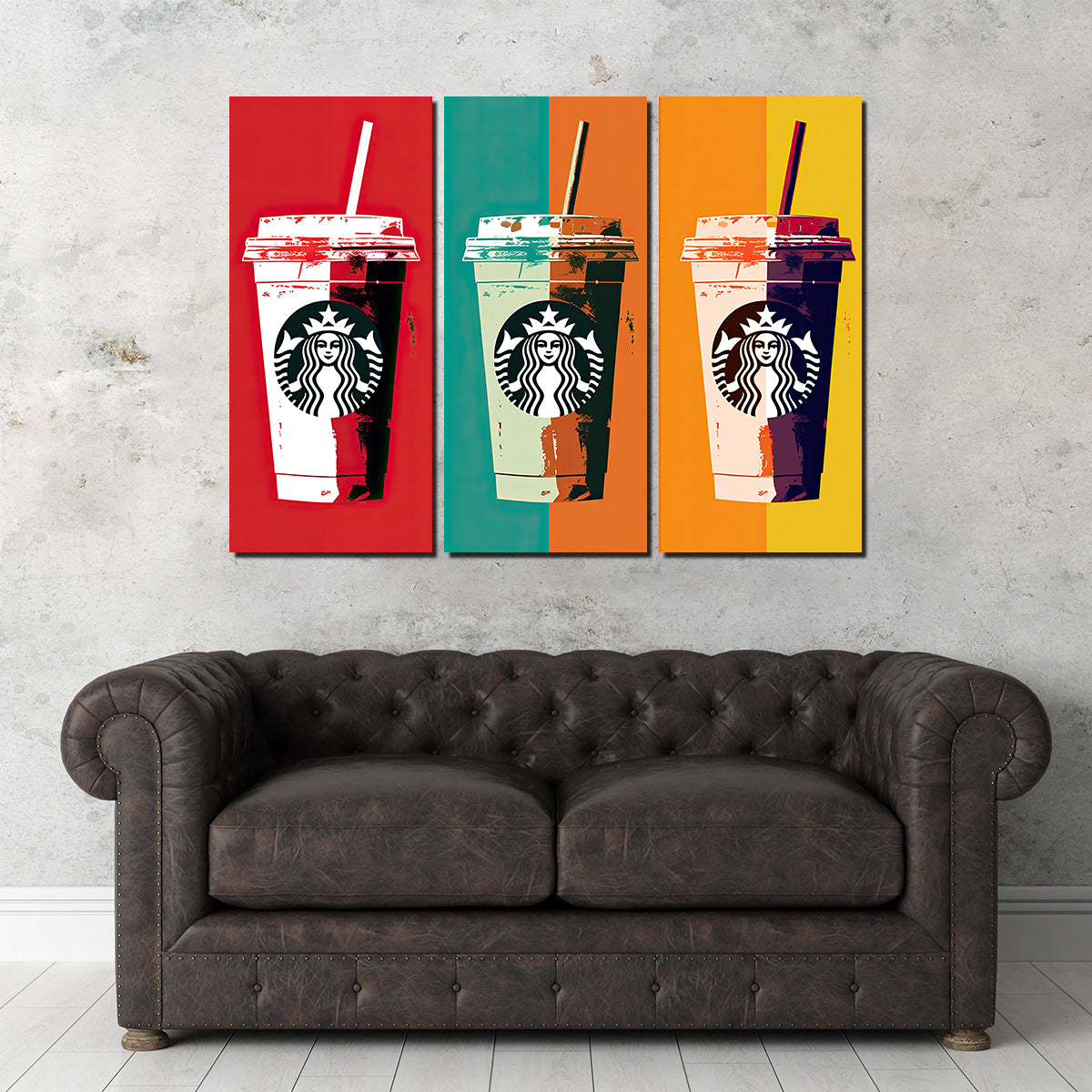 Stunning Starbucks Warhol Inspired Wall Art by Ralph & Laura Design