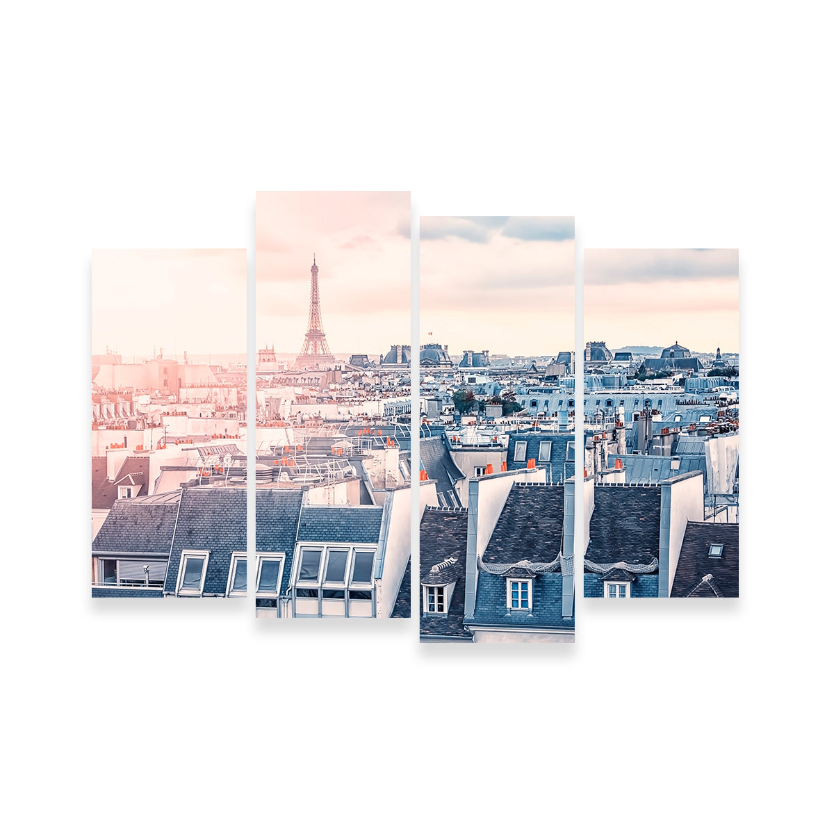 Exquisite Paris Roofs Wall Art for Home Decor
