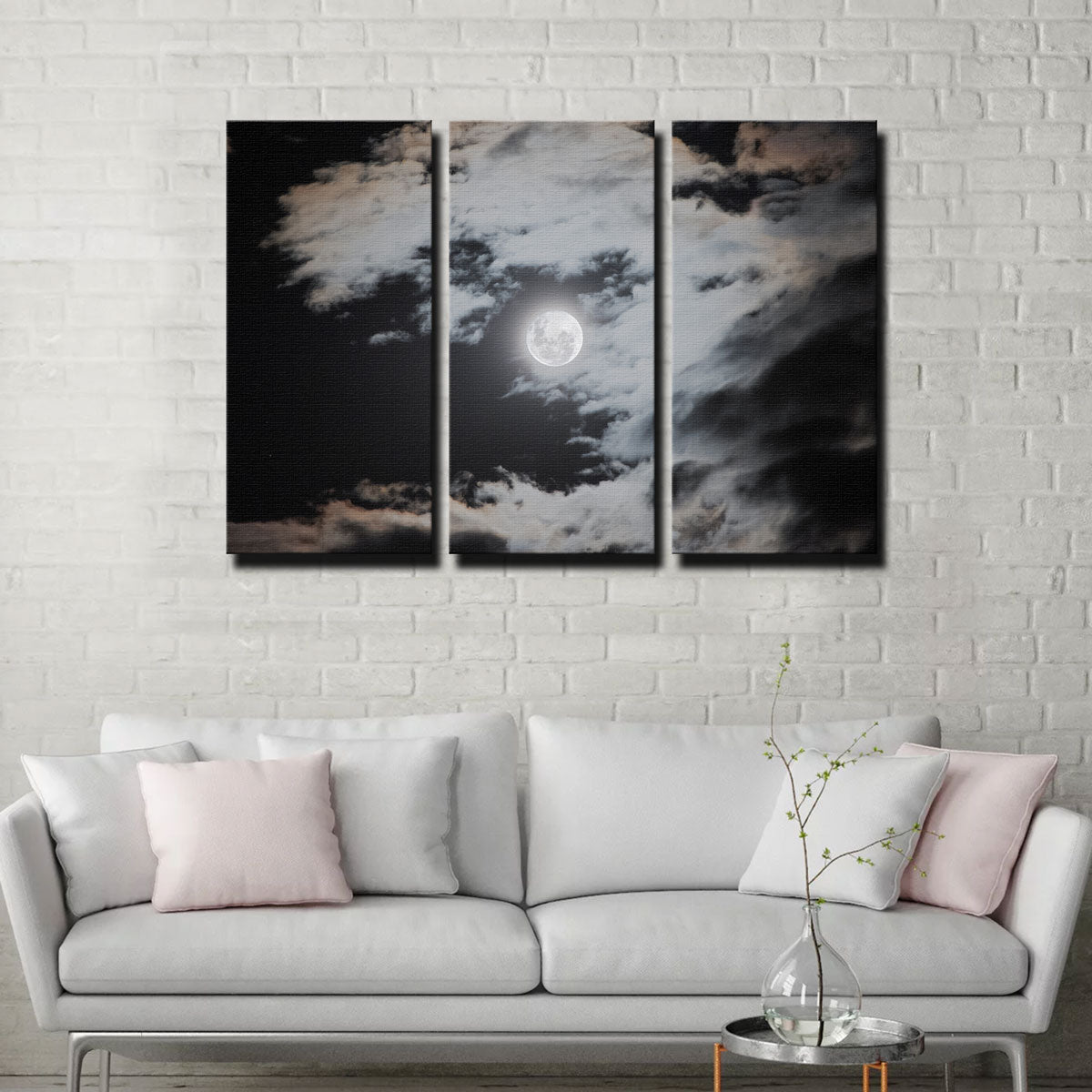 Stunning Full Moon Behind Clouds Wall Art by Sofia Leite Fonseca