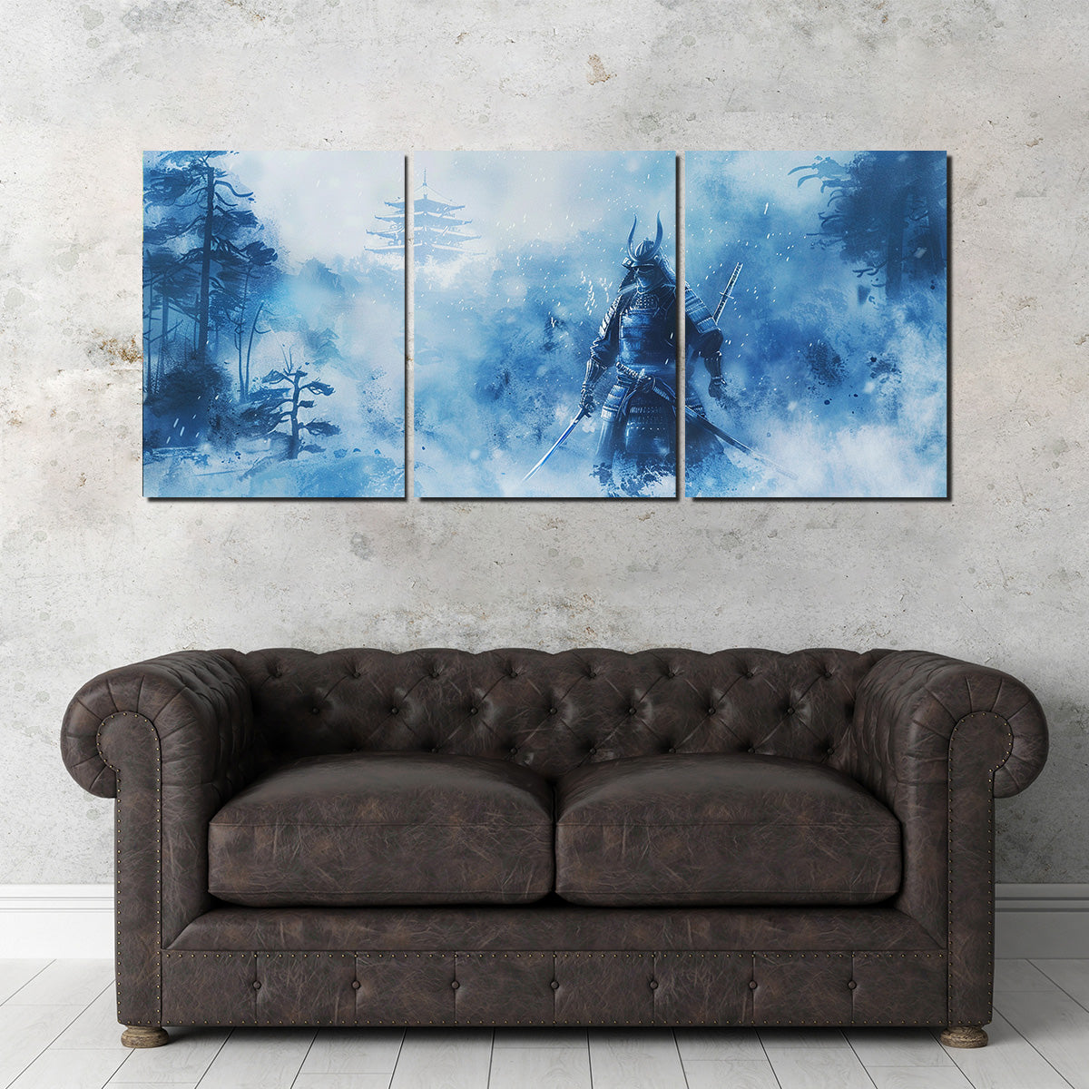 Stunning Samurai Misty Winter Forest Wall Art for Your Home Decor