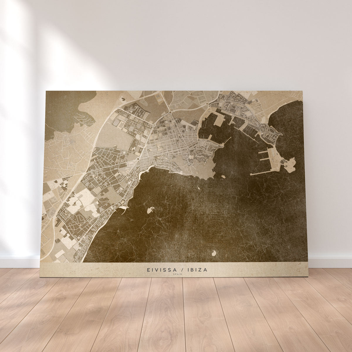 Stunning Eivissa Map Wall Art by Blursbyai