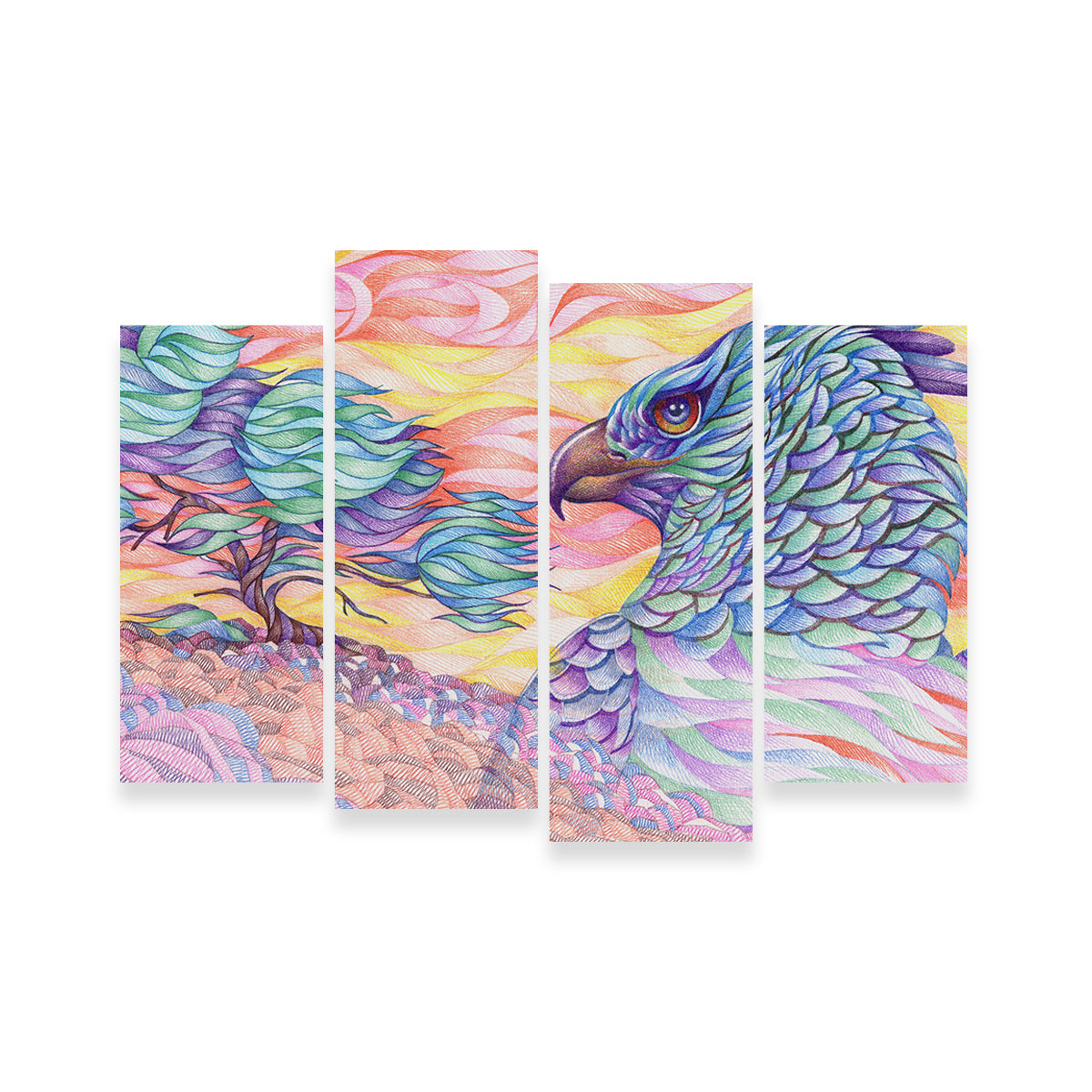 Stunning Raptor's Vigilance Wall Art for Home Decor
