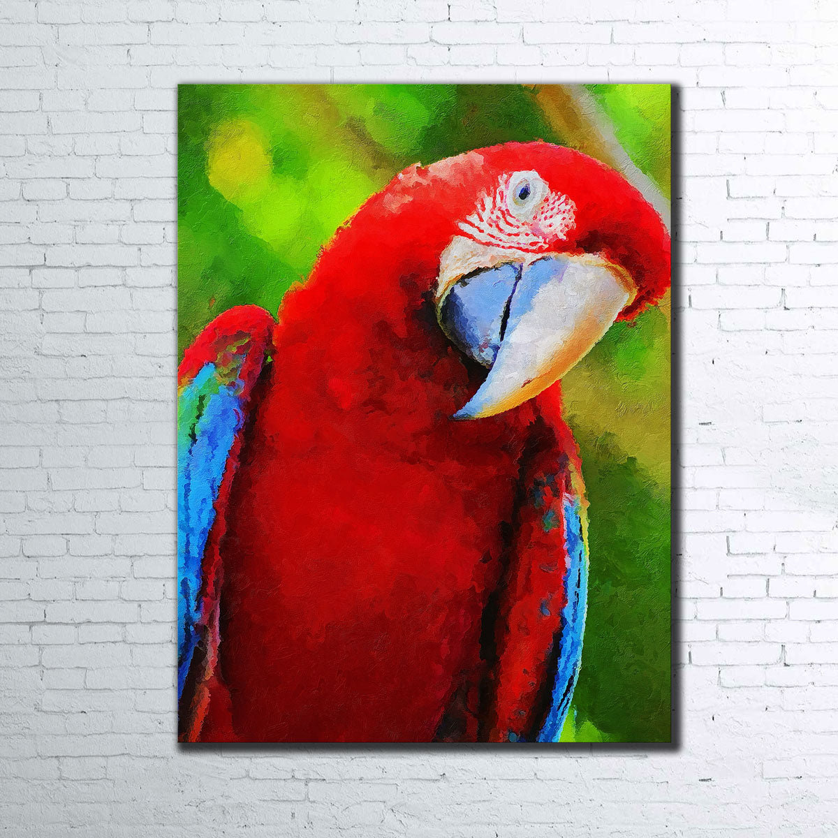 Stunning Parrot Recovered Painting Wall Art by Gab Fernando