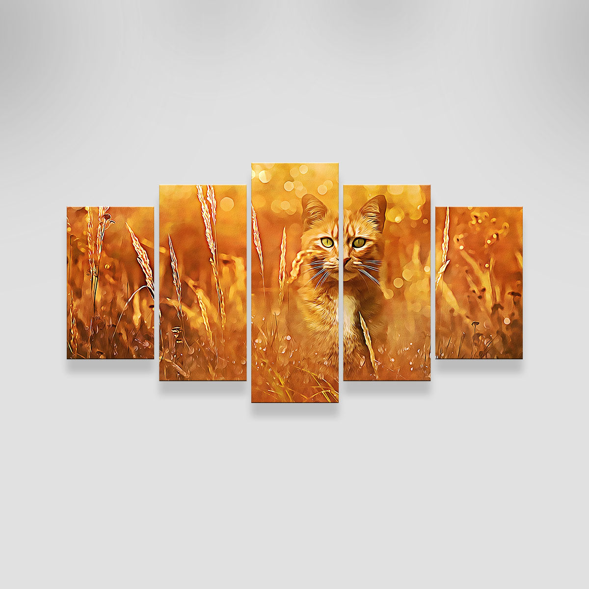 Charming Little Tiger In The Grass Wall Art by Denise Dundon