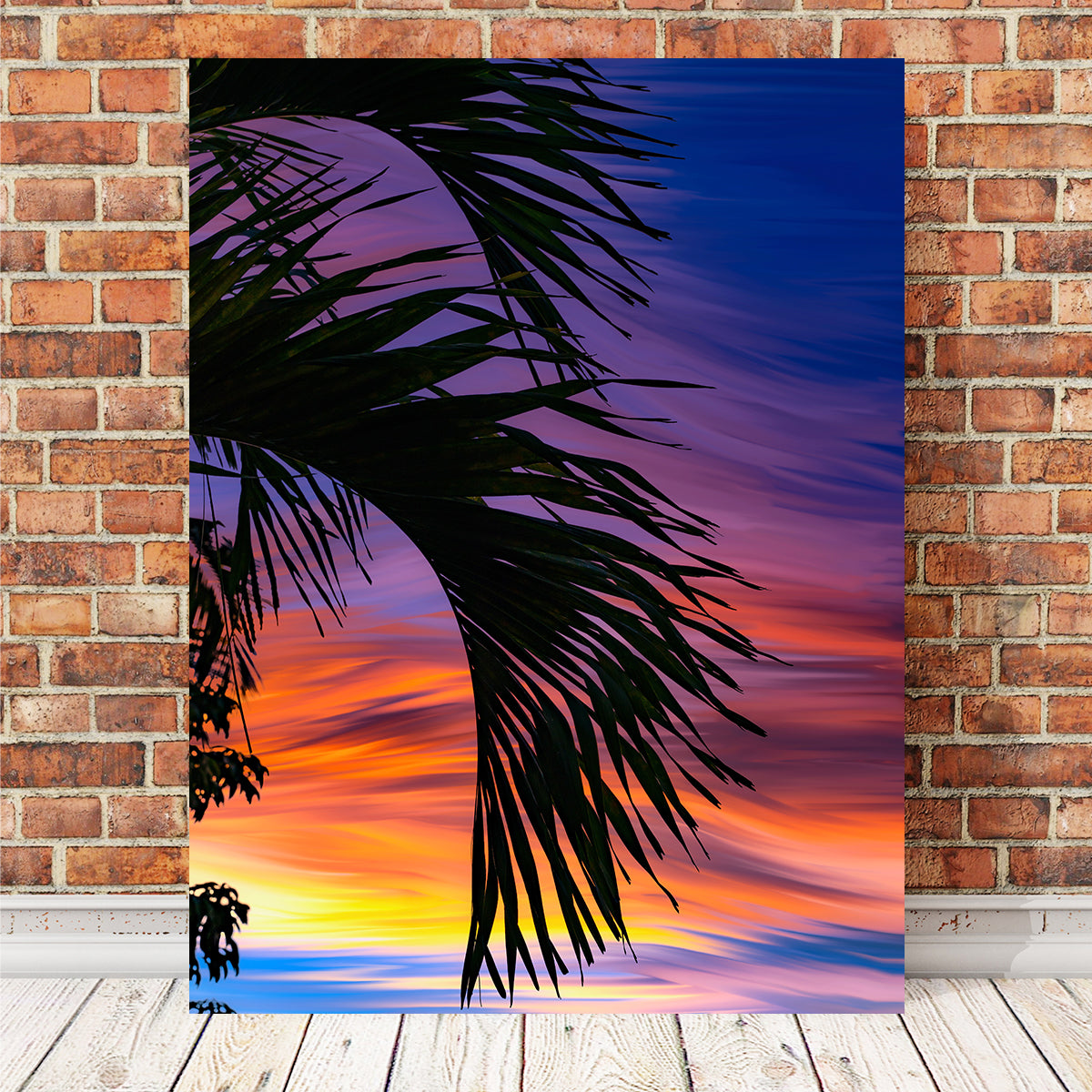 Exquisite Painted Palm Wall Art by Eileen Rollin
