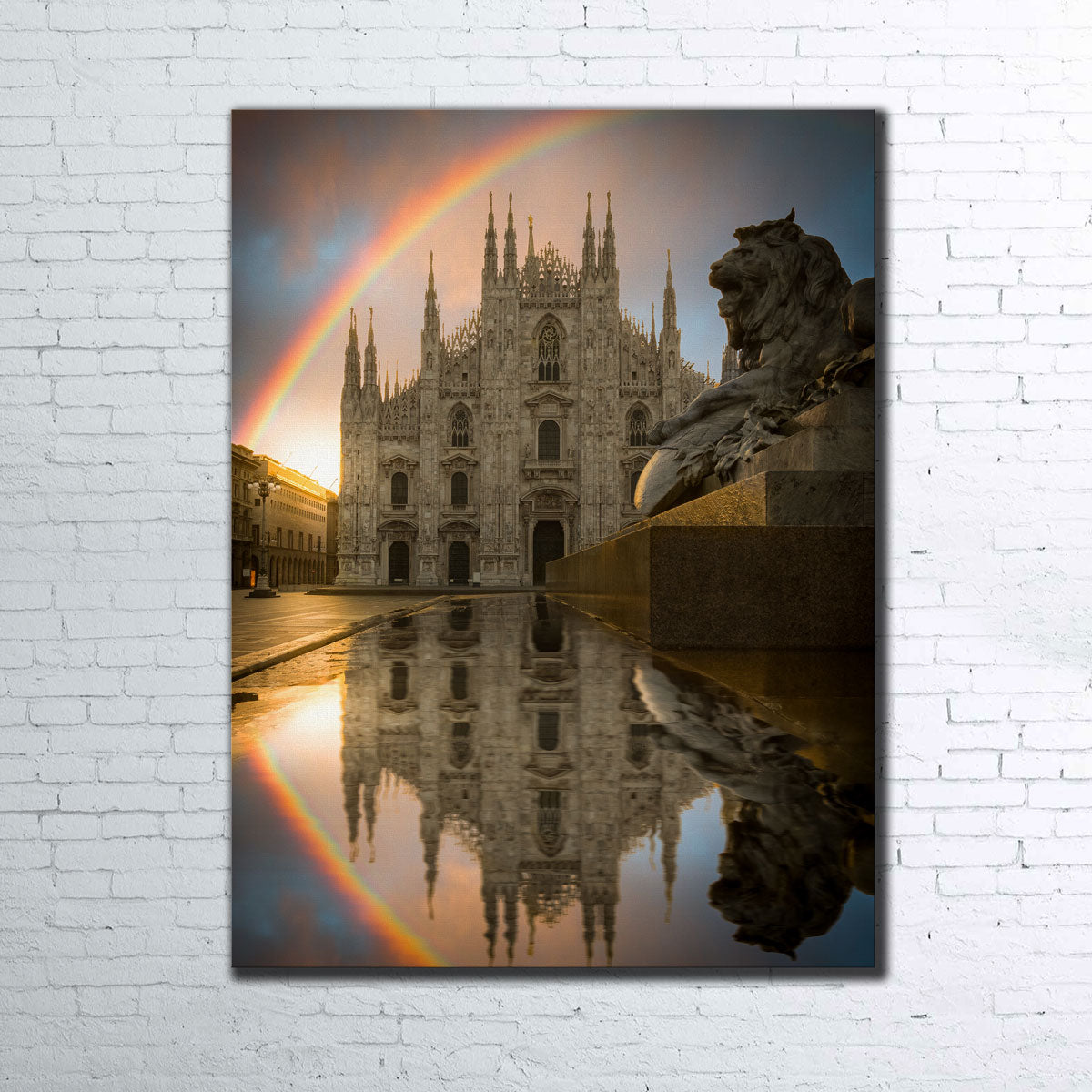 Gorgeous Rainbow in Milan Wall Art for Stunning Home Decor