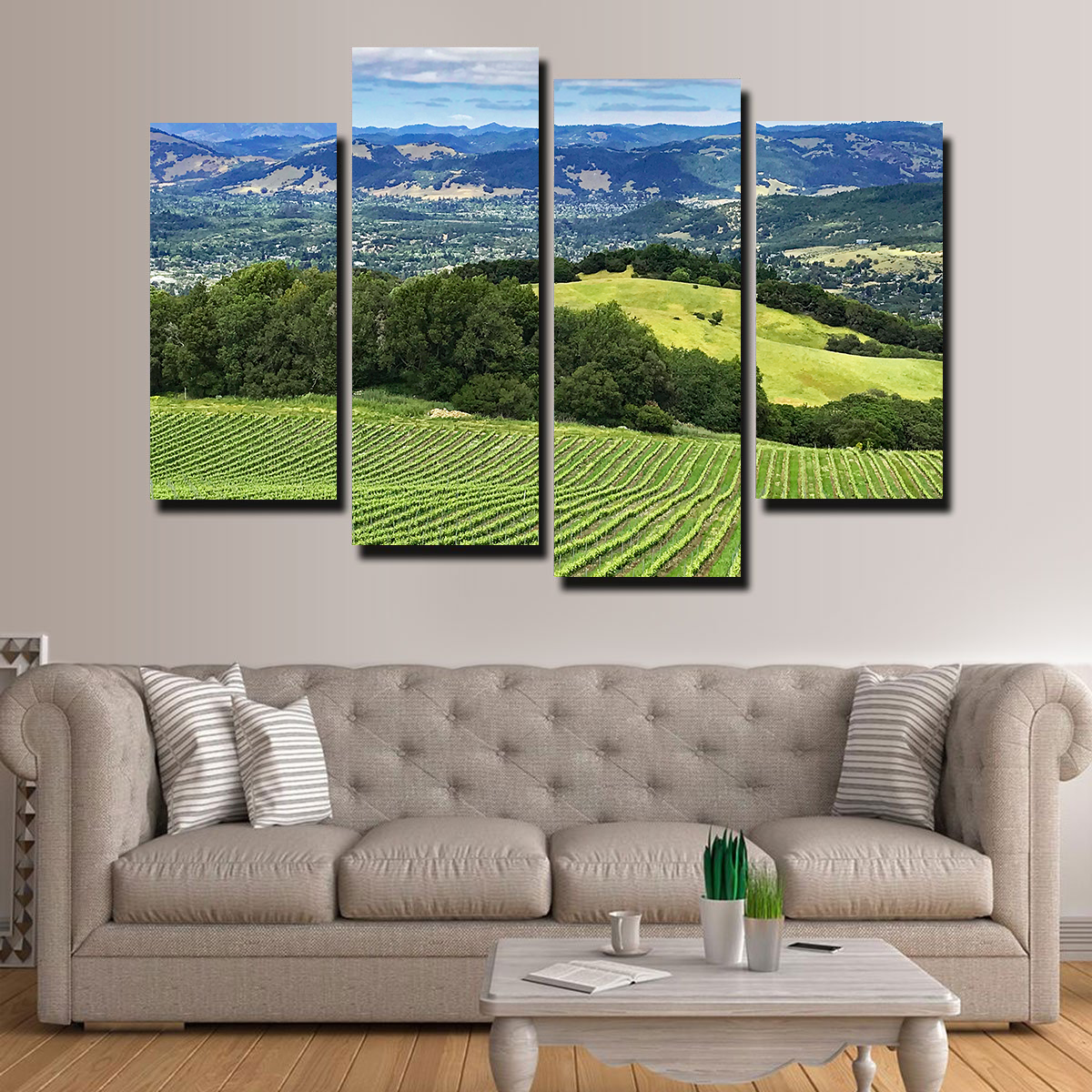 Stunning Rolling Hills and Vineyards of Sonoma County Wall Art for Your Home Decor