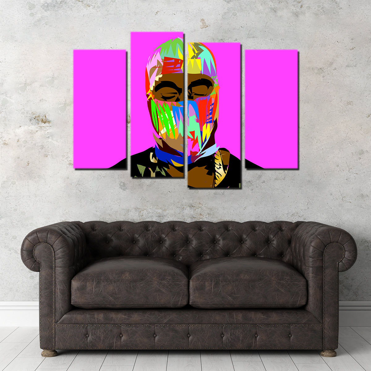 Stunning Yay Mask Wall Art - Handmade Museum-Quality Canvas Print