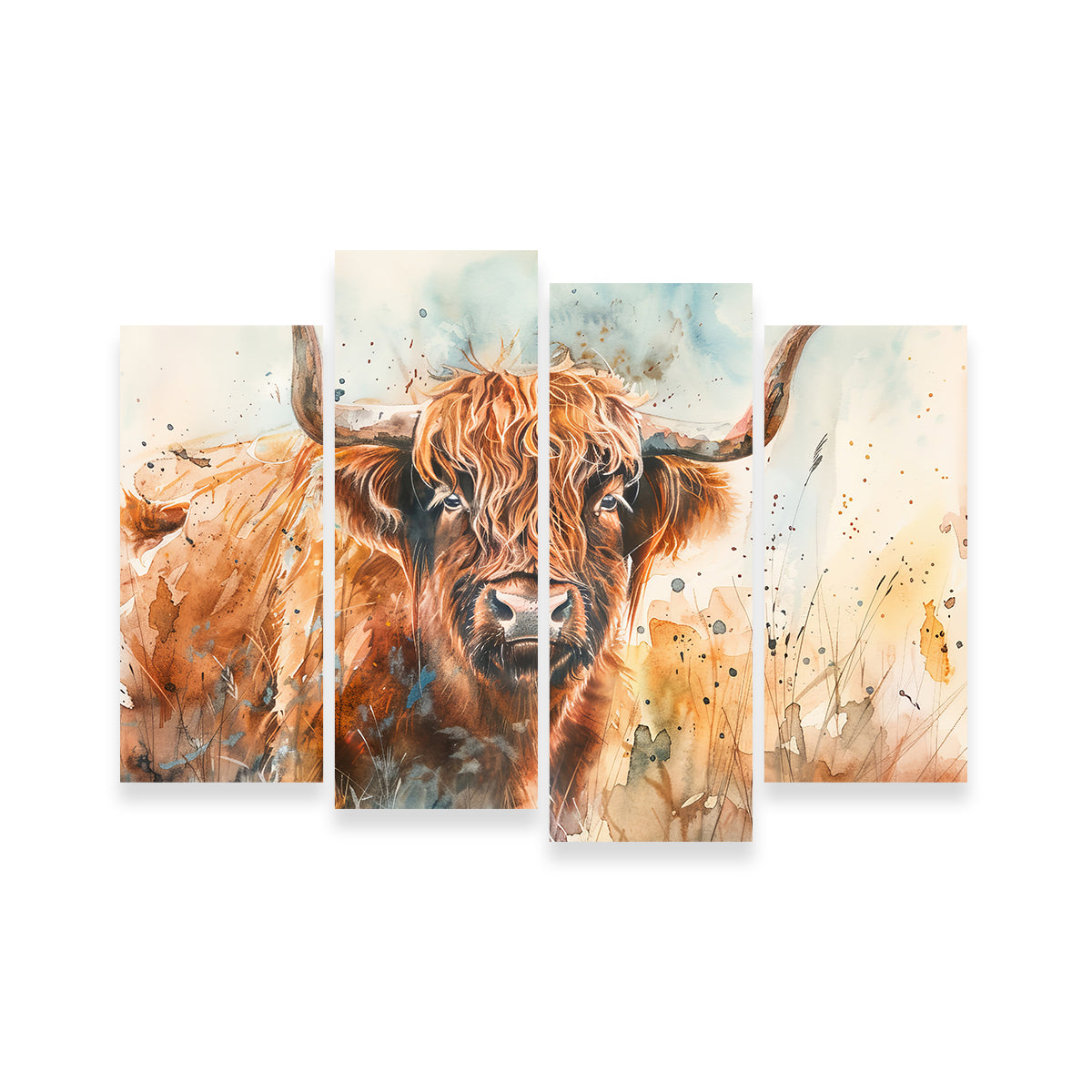 Stunning Grazing Highland Bull Wall Art for Your Home Decor