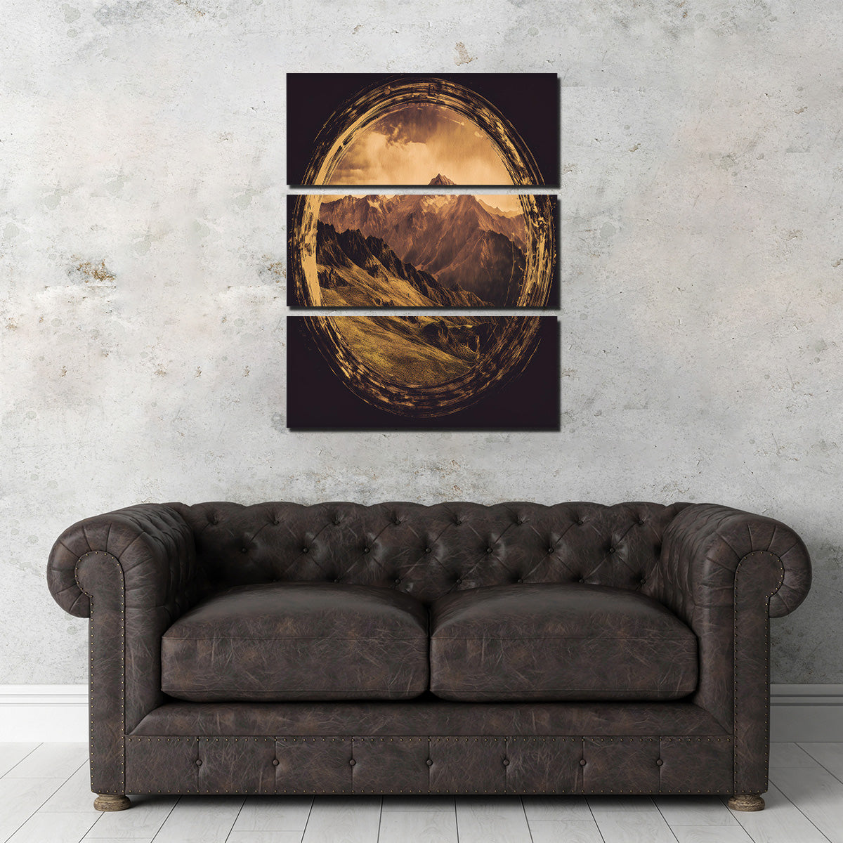 Stunning Retro Mountain View Oil Paint Wall Art for Your Home Decor