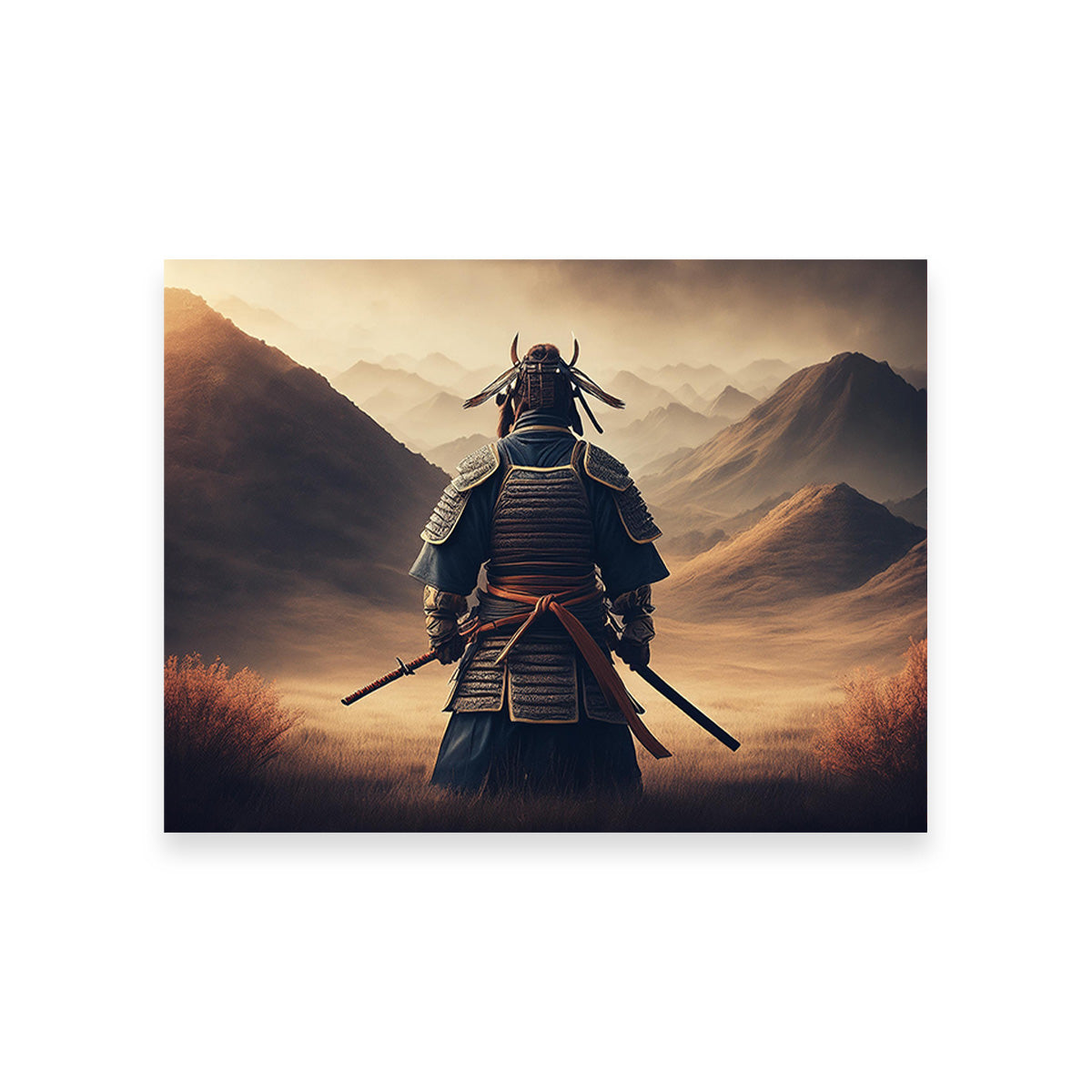Exquisite Lone Samurai Warrior Wall Art for Stunning Home Decor
