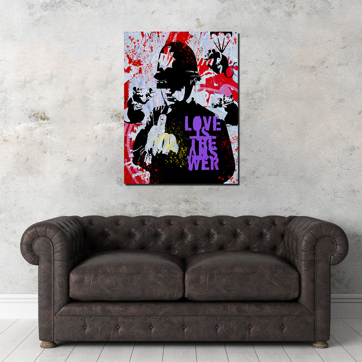 Inspiring 'Love Is the Answer' Wall Art by Stephen Chambers
