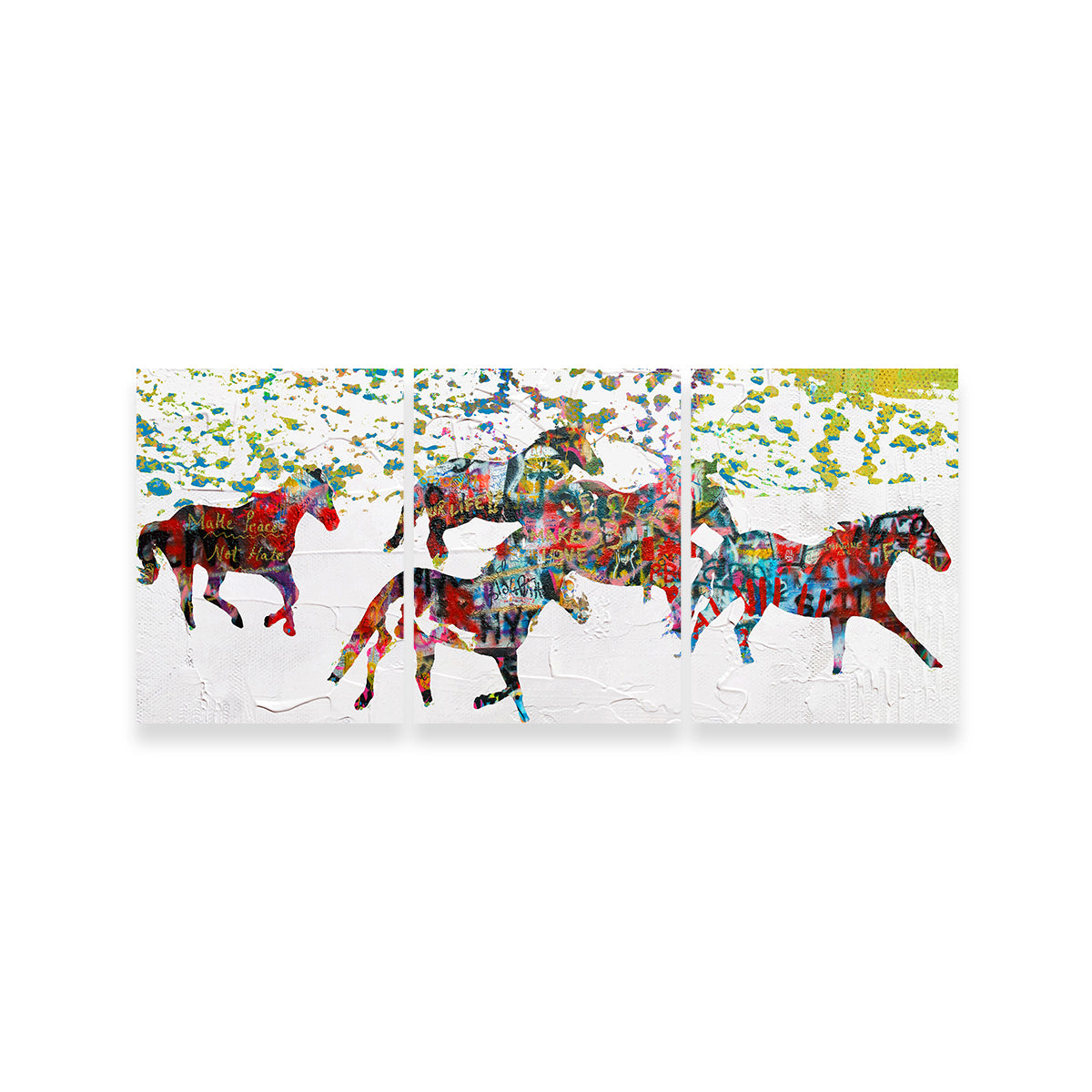 Exquisite Peace Horse in the Snow Wall Art by Stephen Chambers