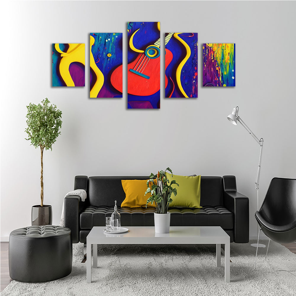 Stunning Guitar Art Wall Decor by Birch & Ink Sisters