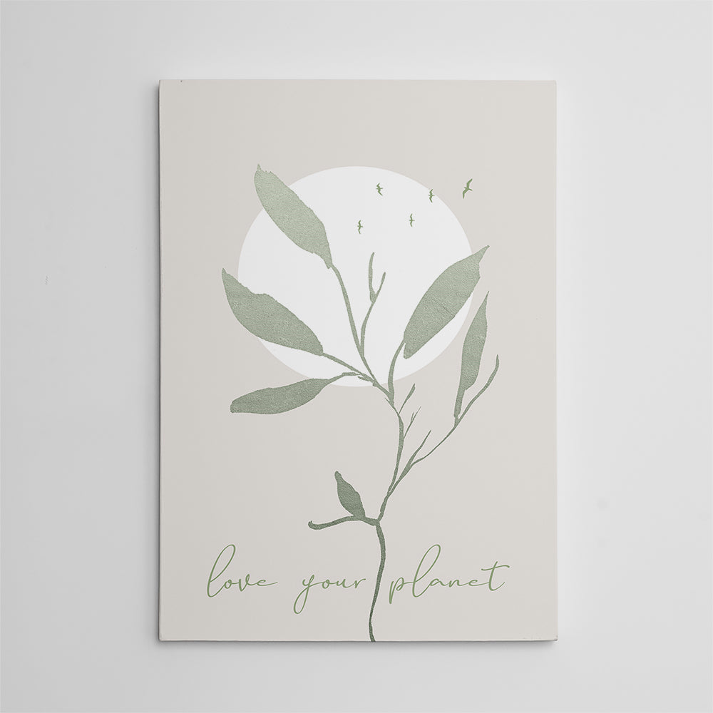Eco - Friendly Love Your Planet Wall Art by Melanie Viola