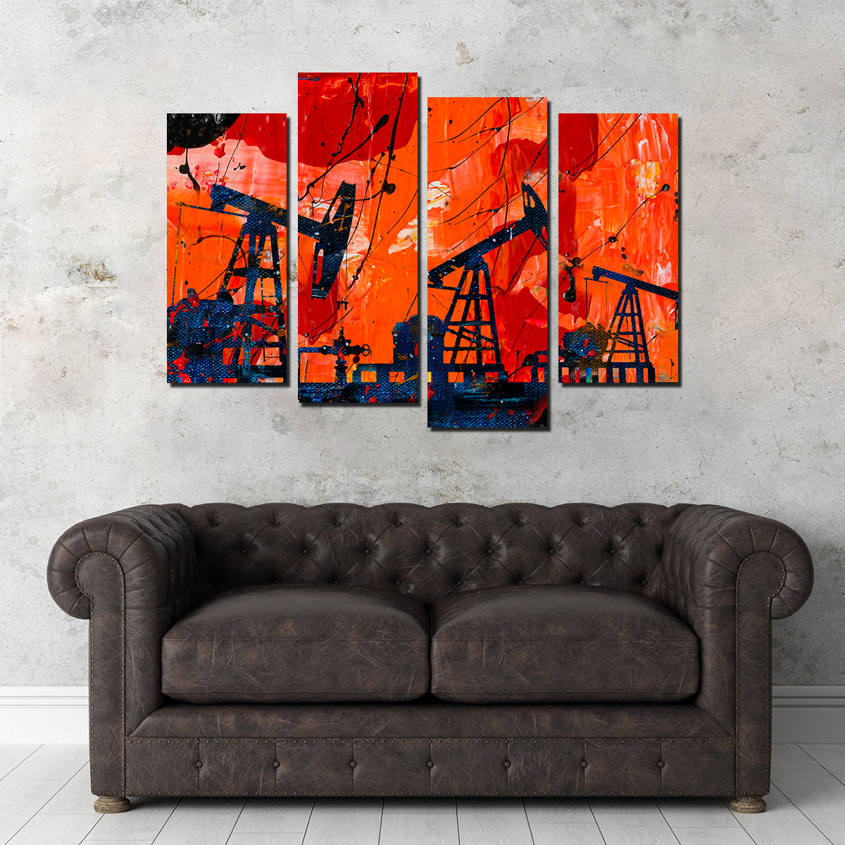 Exquisite Pumpjack Wall Art by Stephen Chambers
