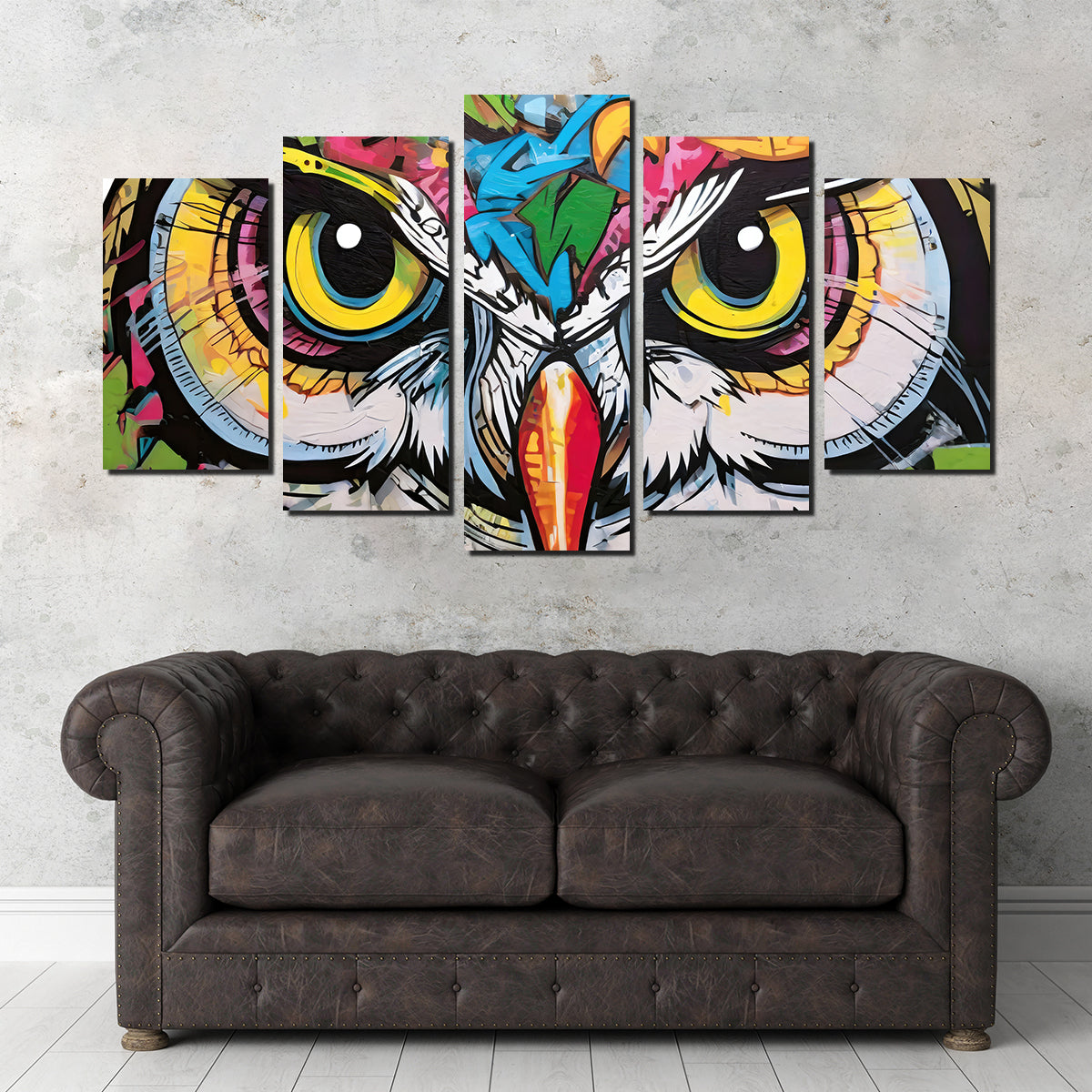 Stunning Owl Graffiti Wall Art by Stephen Chambers