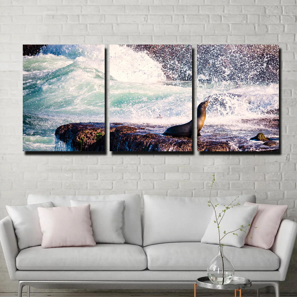 Stunning Sea Lion Surf La Jolla Wall Art for Coastal Home Decor