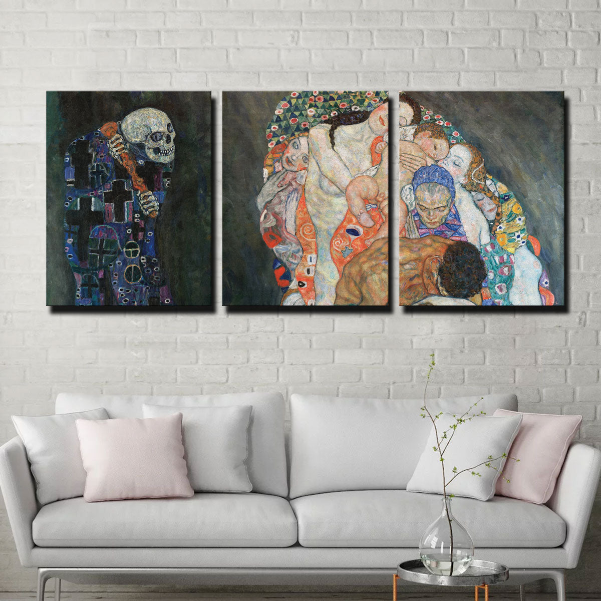 Gustav Klimt's Death and Life Stunning Wall Art