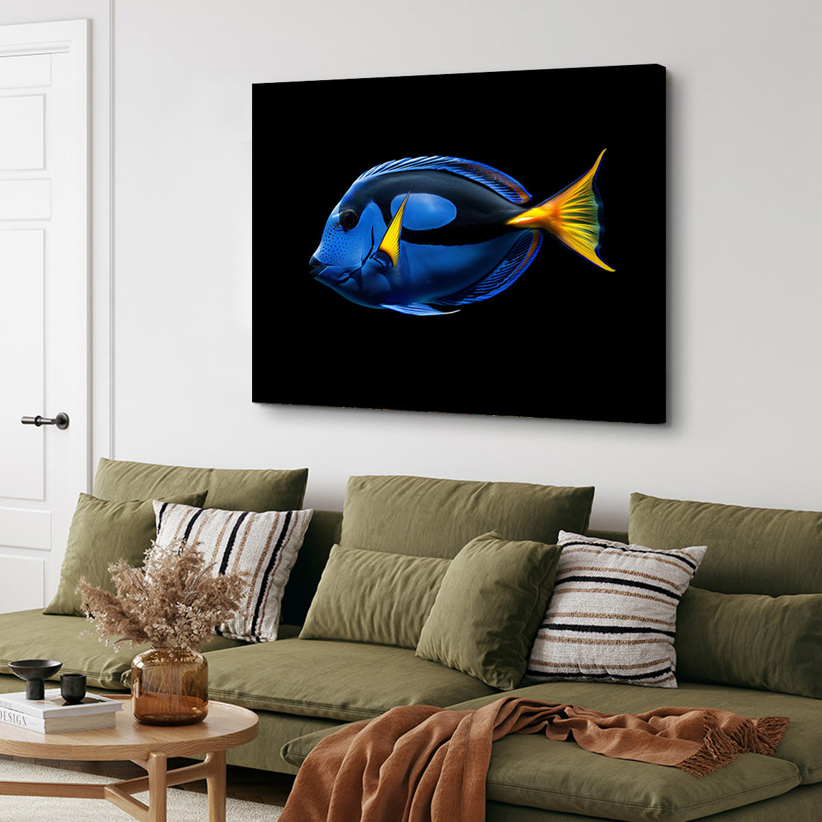 Stunning Regal Blue Tang Fish Wall Art for Home Decor