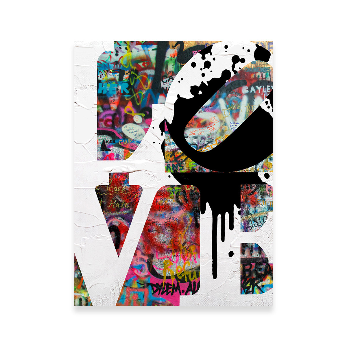 Stunning Love Heavy Graffiti Wall Art by Stephen Chambers