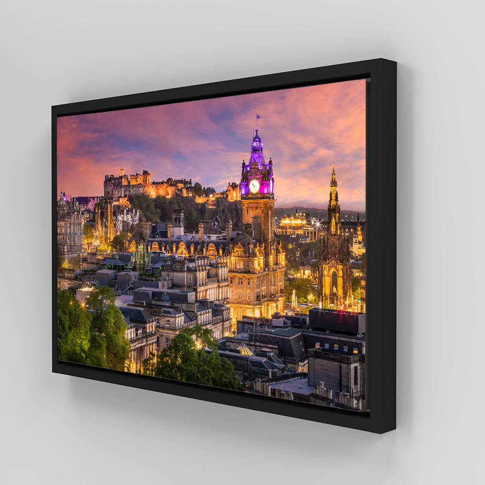 Stunning Edinburgh Sunset Wall Art by Melanie Viola