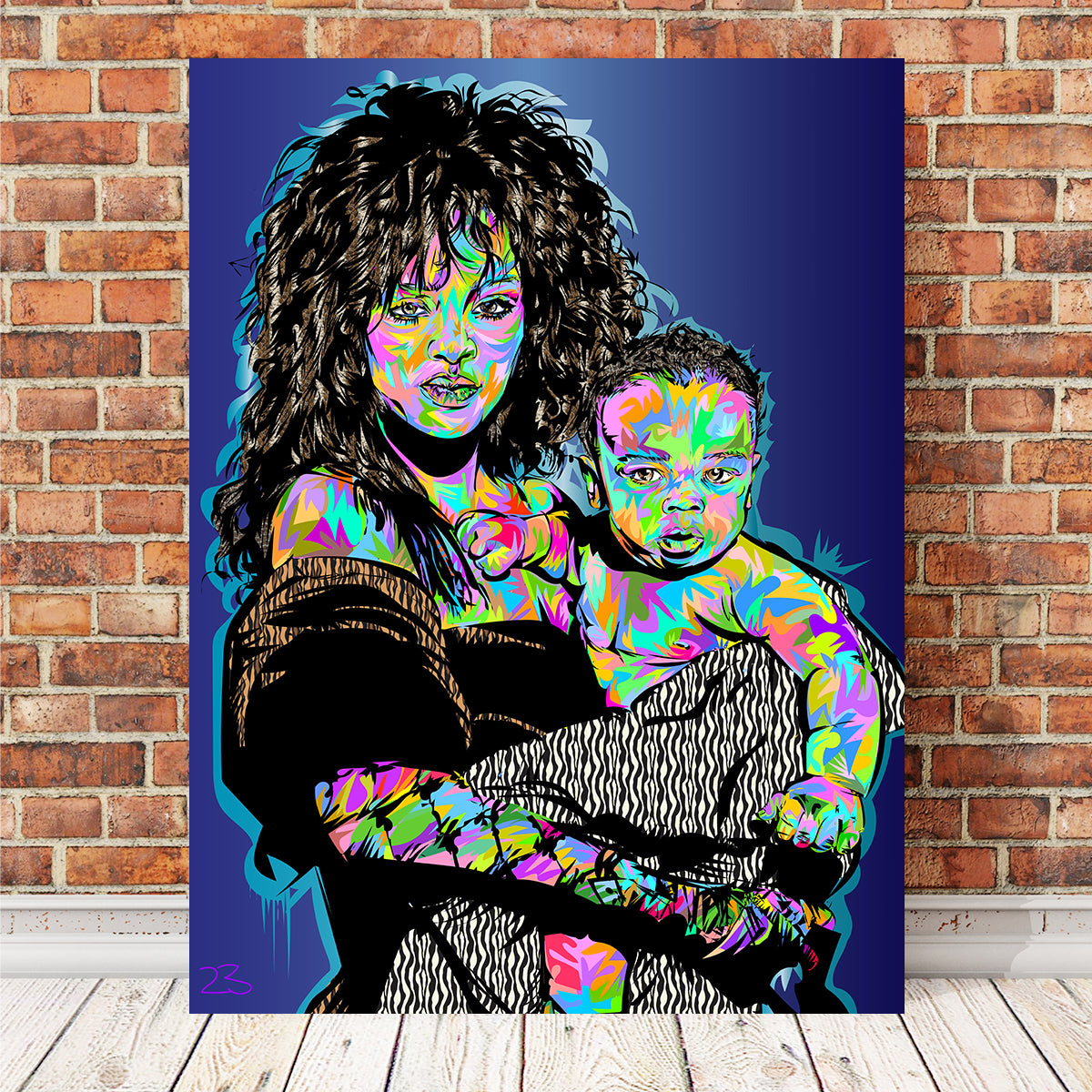 Stunning Rihanna and Child Wall Art for Your Home Decor
