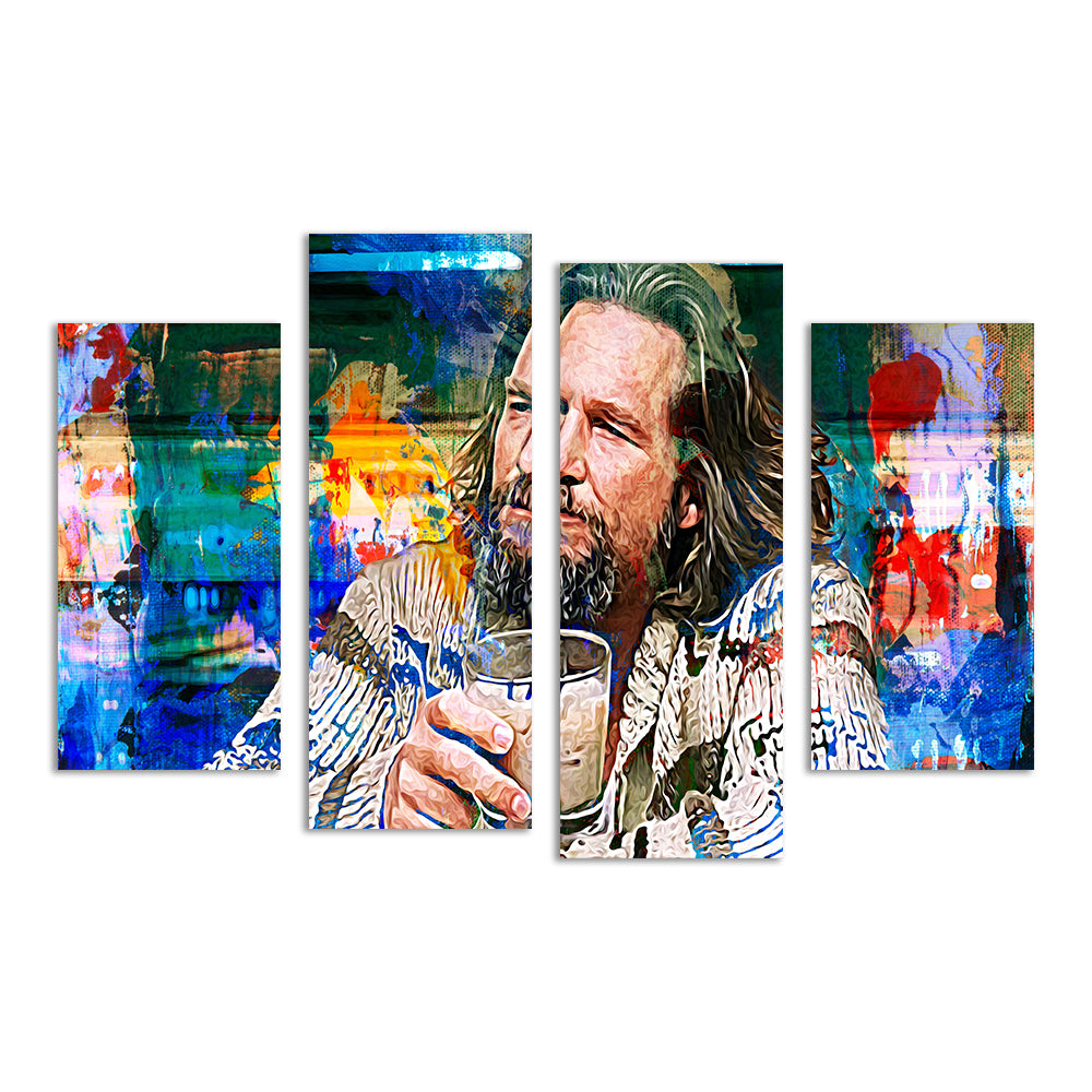The Dude Vintage Blue Wall Art - Stunning Kiln - Dried Pine Framed Canvas