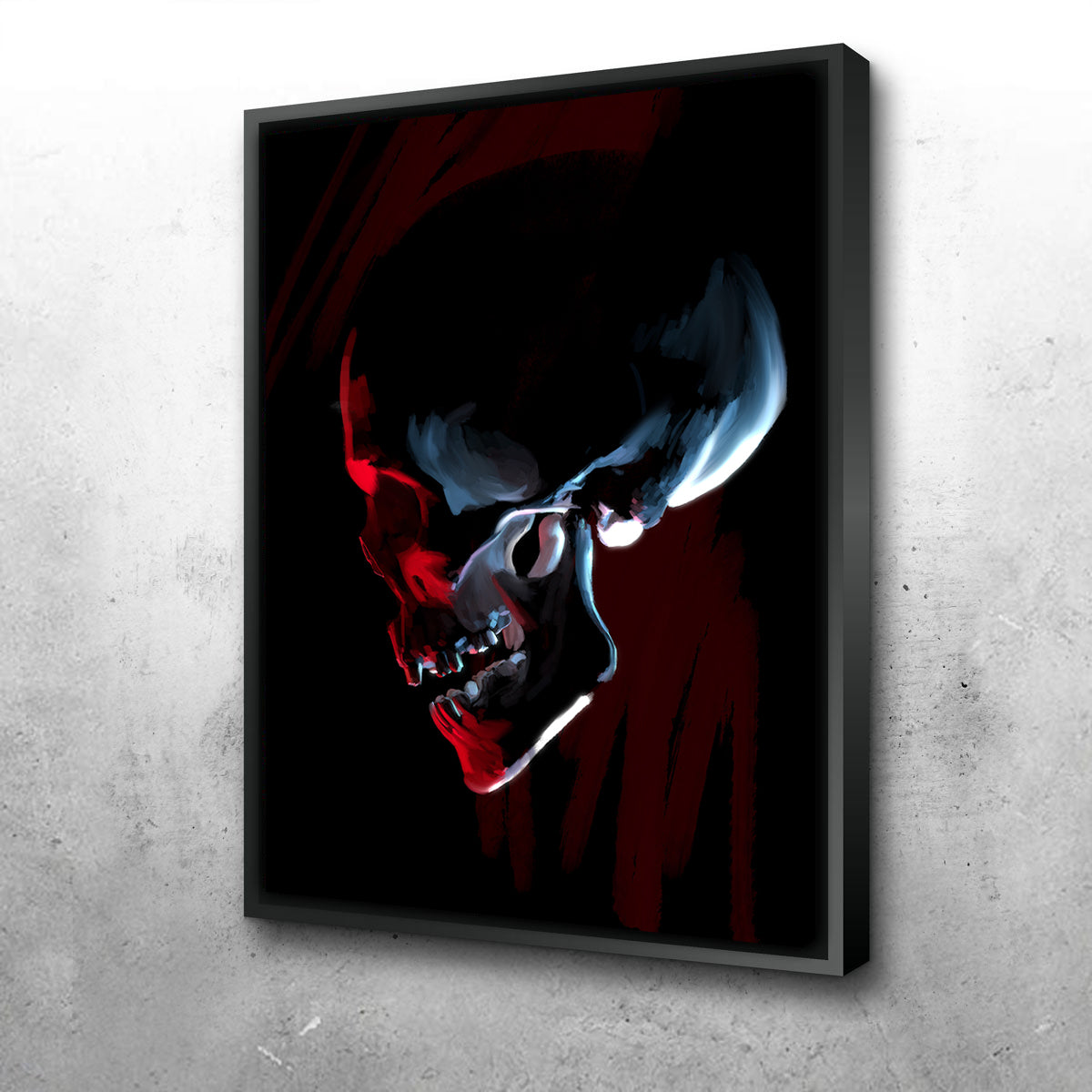 Stunning Red Skull Wall Art by Andy Brackpool