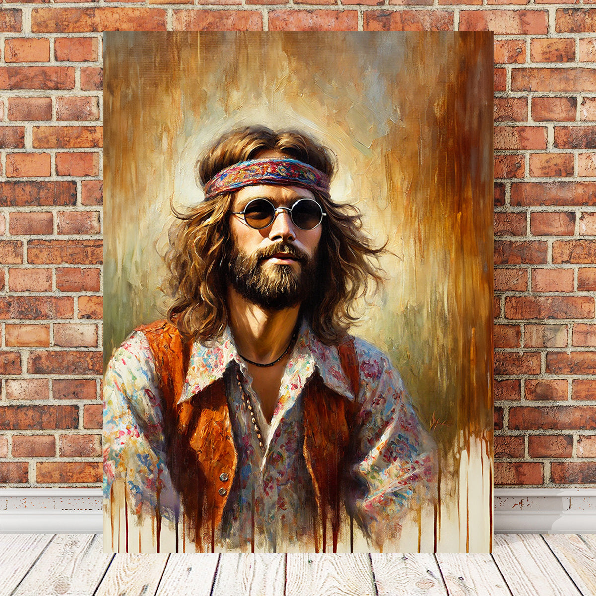 Unique A Hippie Man Wall Art for Stunning Home Decor