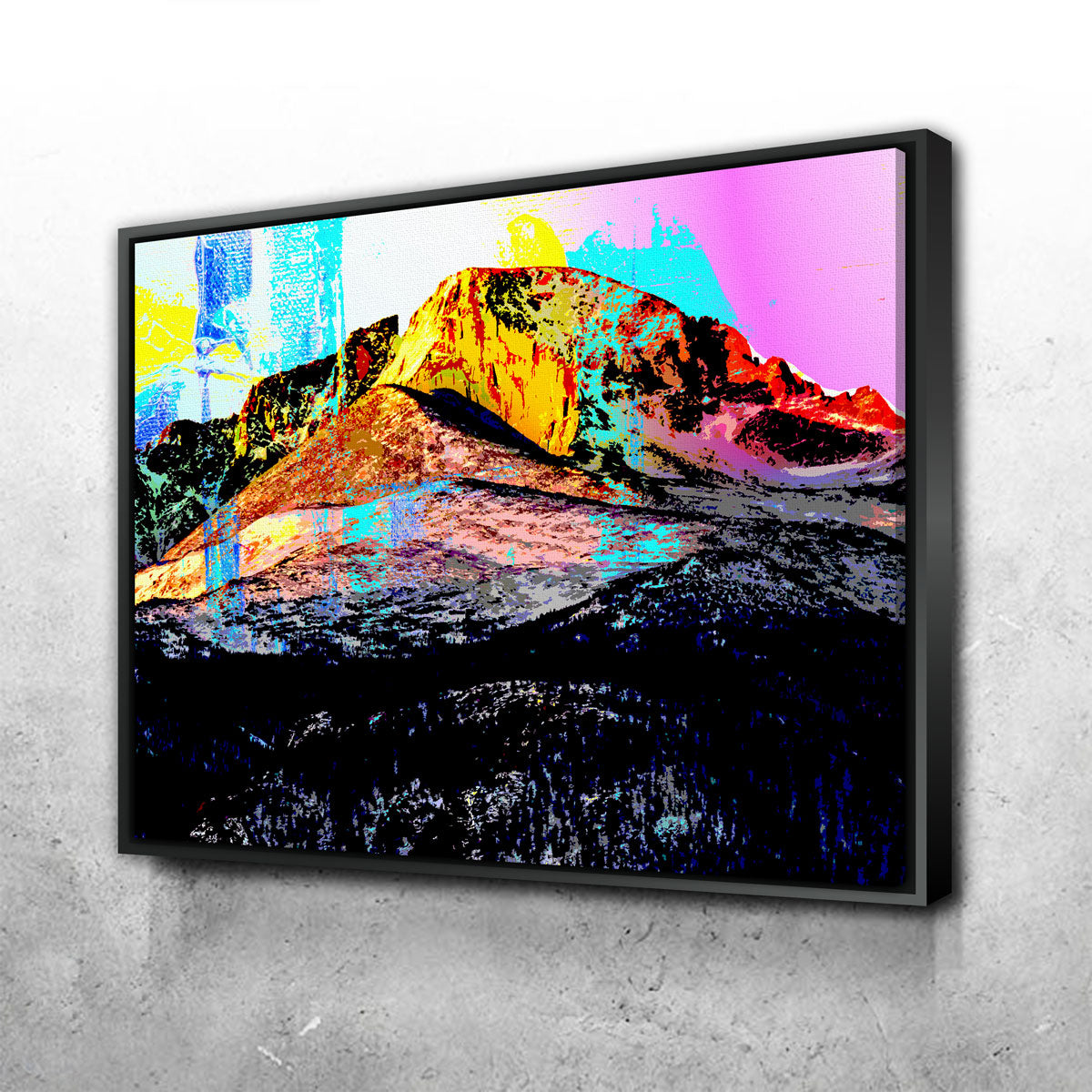 Stunning Abstract Longs Peak Wall Art for Home Decor