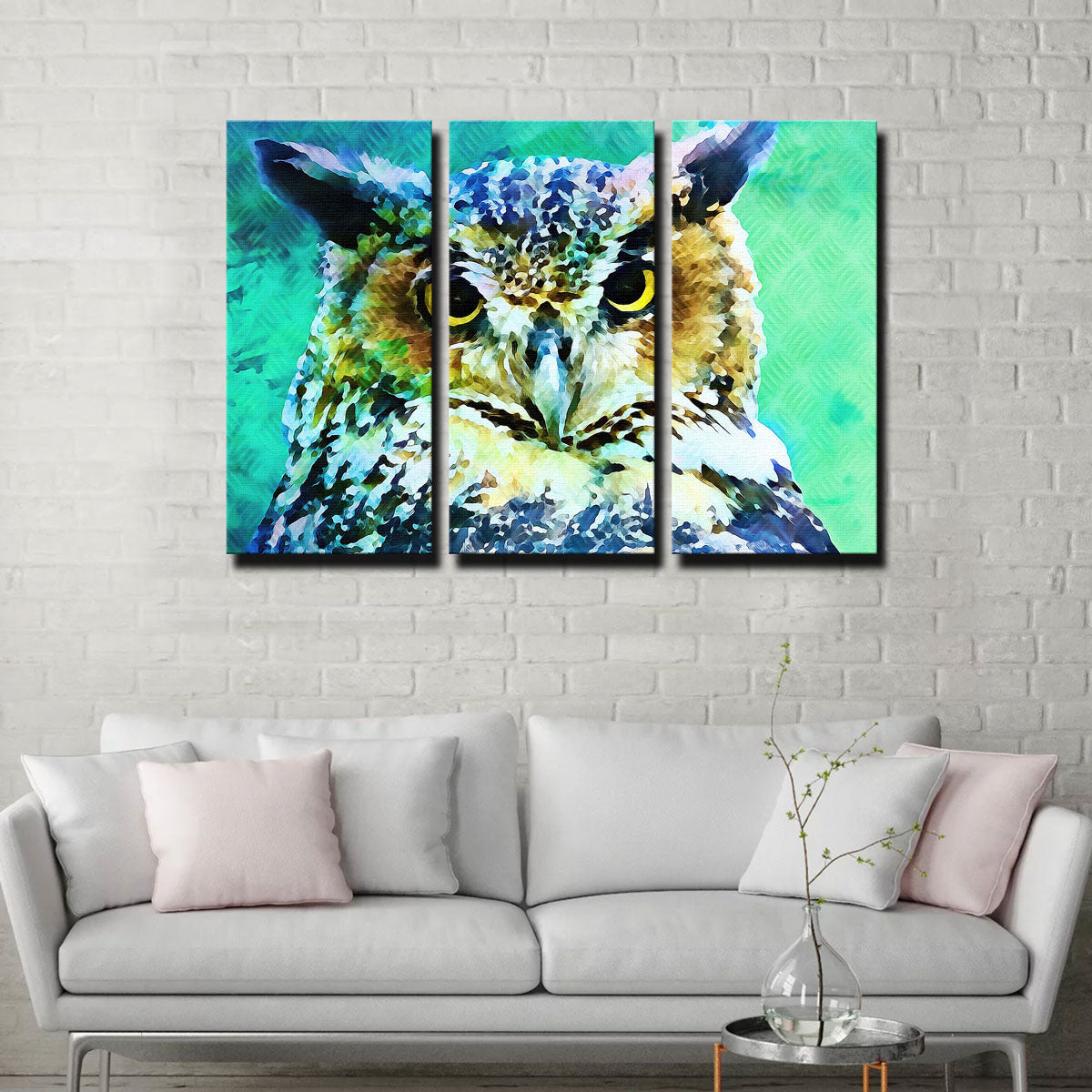 Stunning Great Horned Owl Wall Art by Denise Dundon