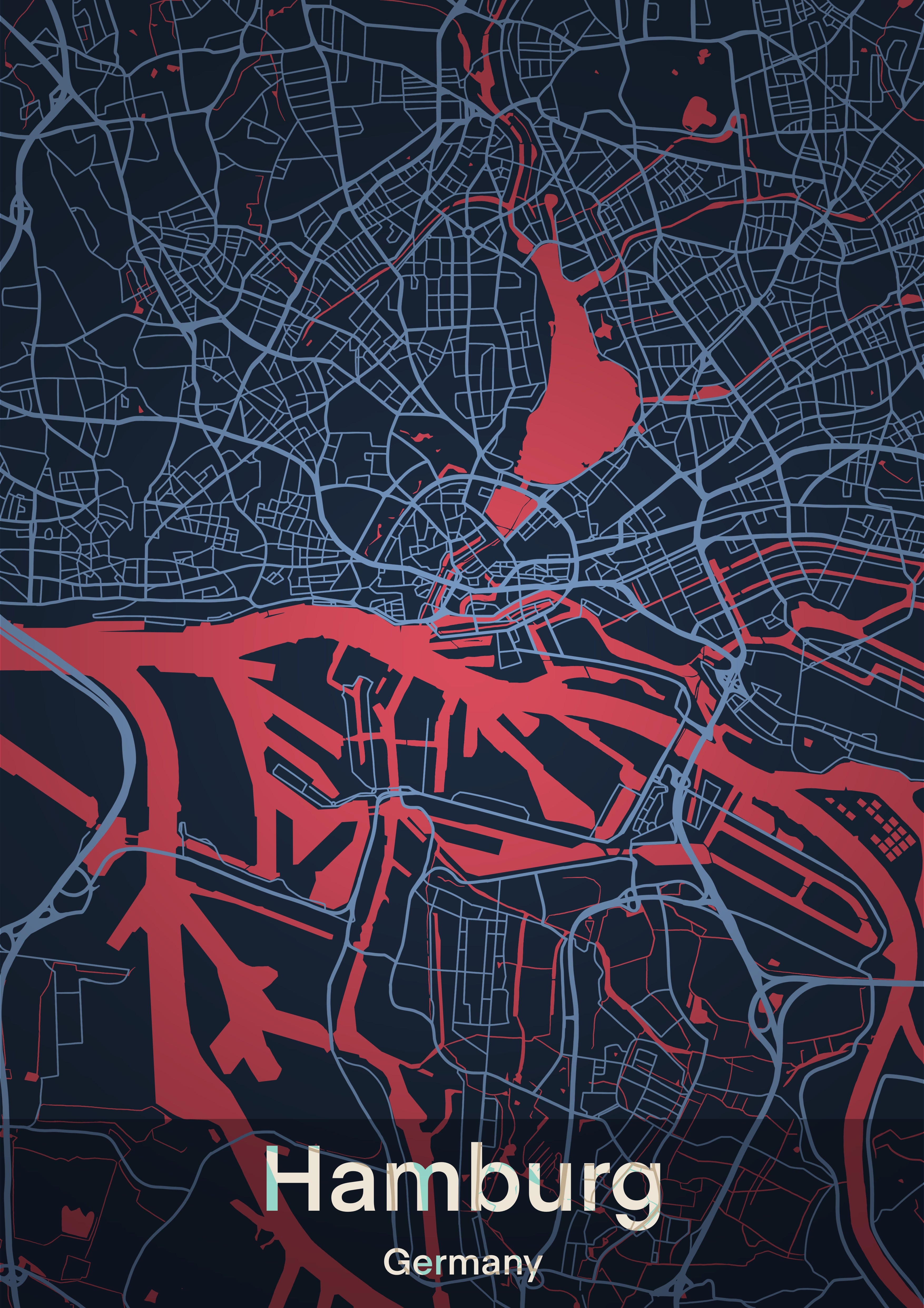 Exquisite Hamburg Wall Art by Tovu Yovi