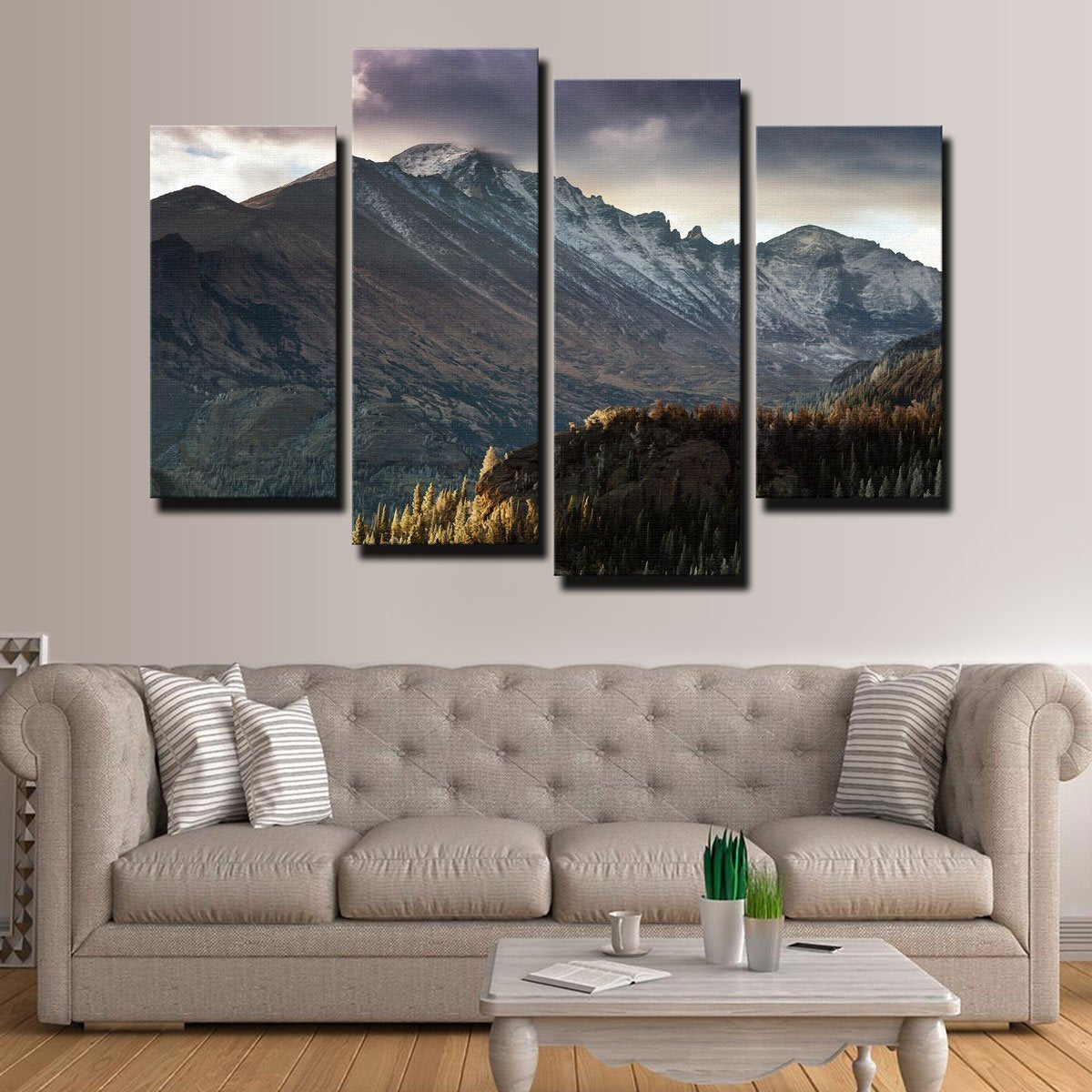 Exquisite Longs Peak Wall Art - Museum-Grade Canvas on Sustainable Pine Frames