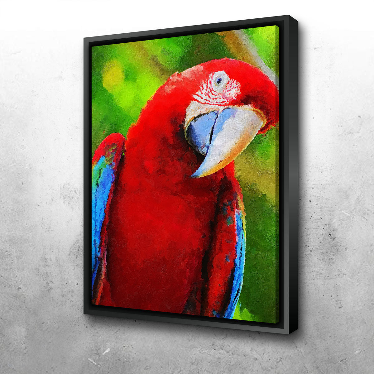 Stunning Parrot Recovered Painting Wall Art by Gab Fernando