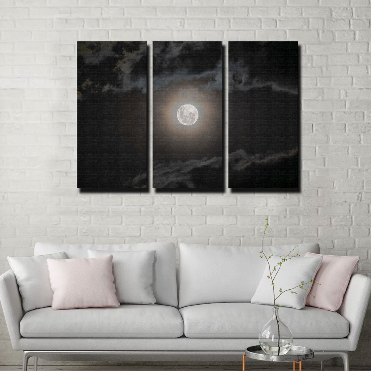Stunning Full Moon on a Cloudy Night Wall Art by Sofia Leite Fonseca