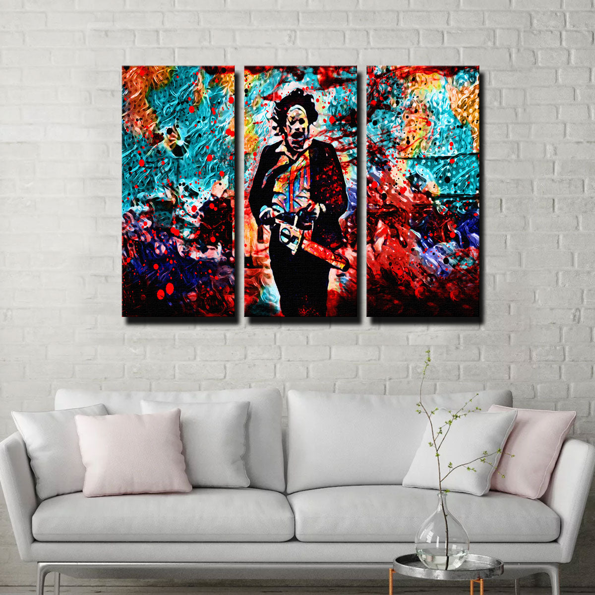 Stunning Abstract Leatherface Wall Art for Home Decor