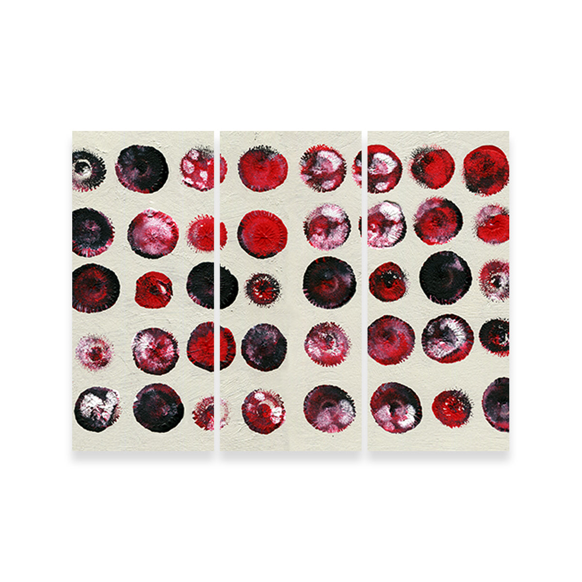 Stunning Red Circles Wall Art by Evgeny Vetrov
