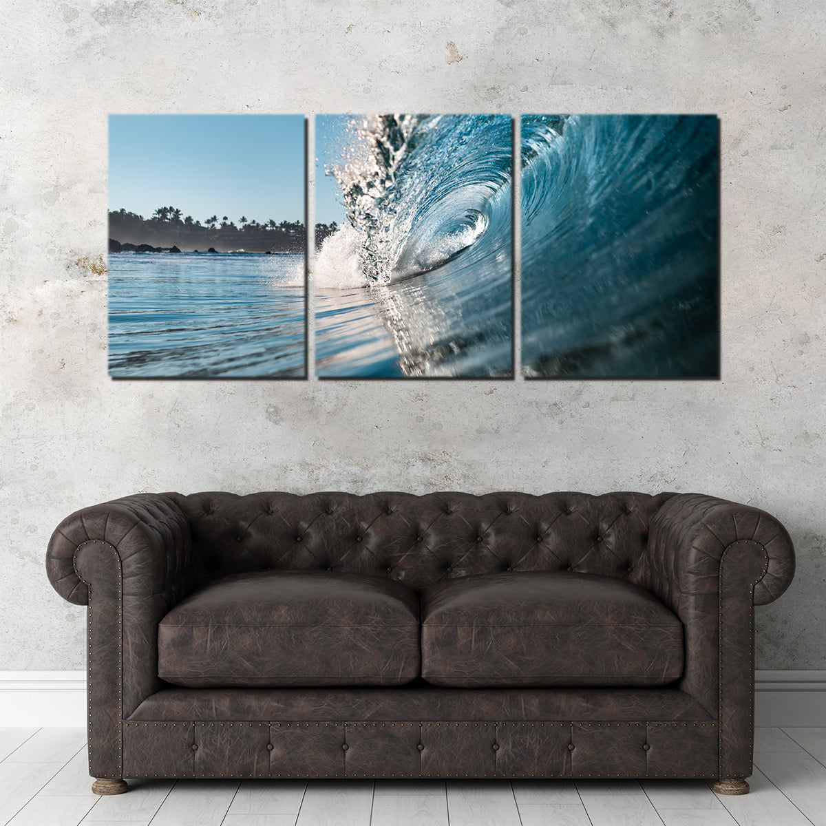 Stunning Blue Wave Wall Art by Lucas Moore