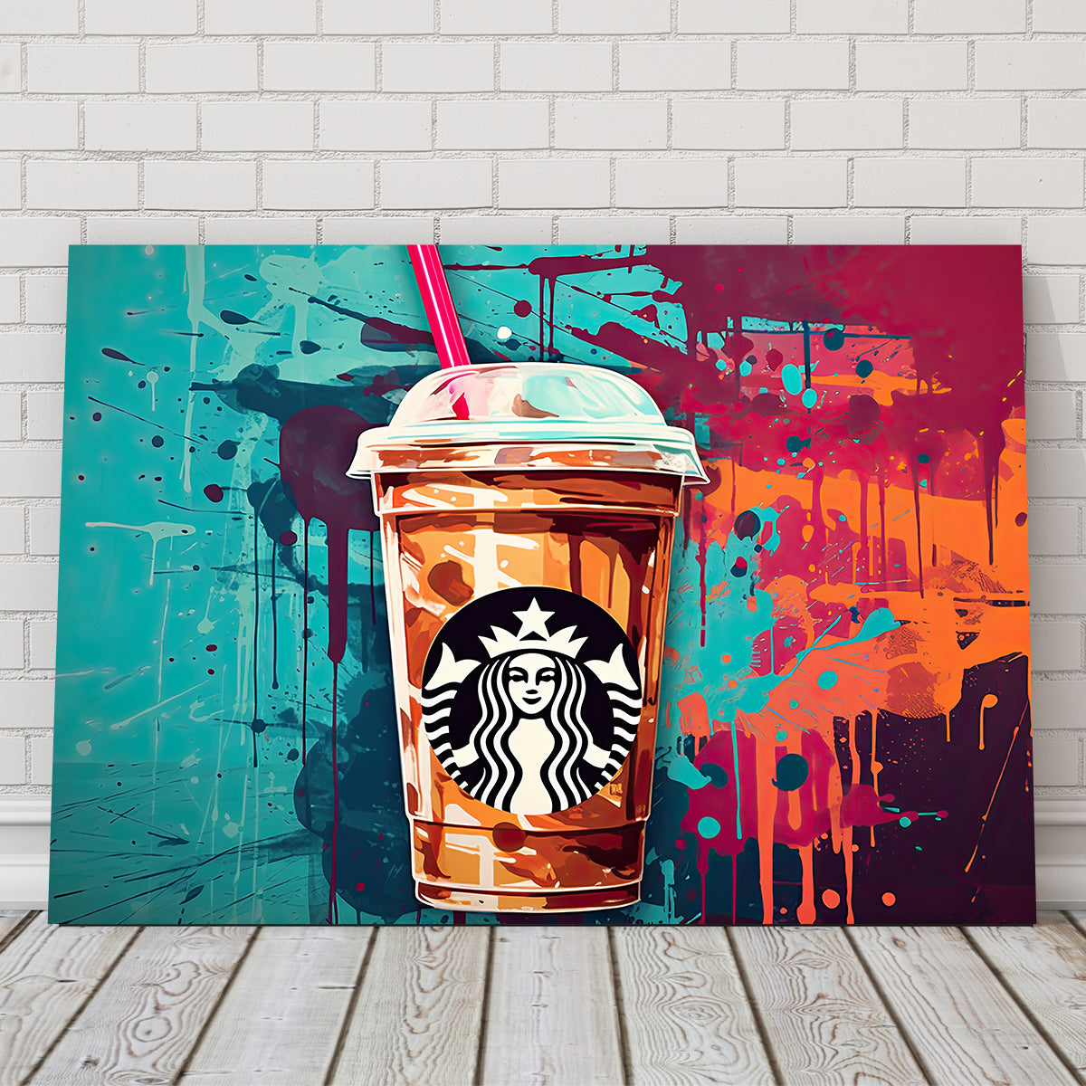 Unique Starbucks Coffee Warhol-inspired Wall Art by Ralph & Laura Design