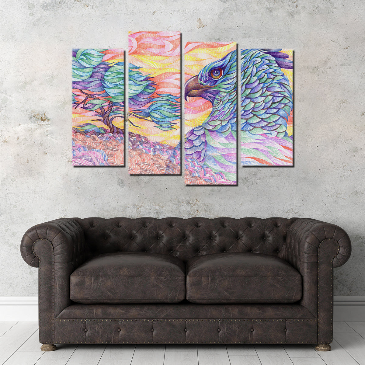 Stunning Raptor's Vigilance Wall Art for Home Decor