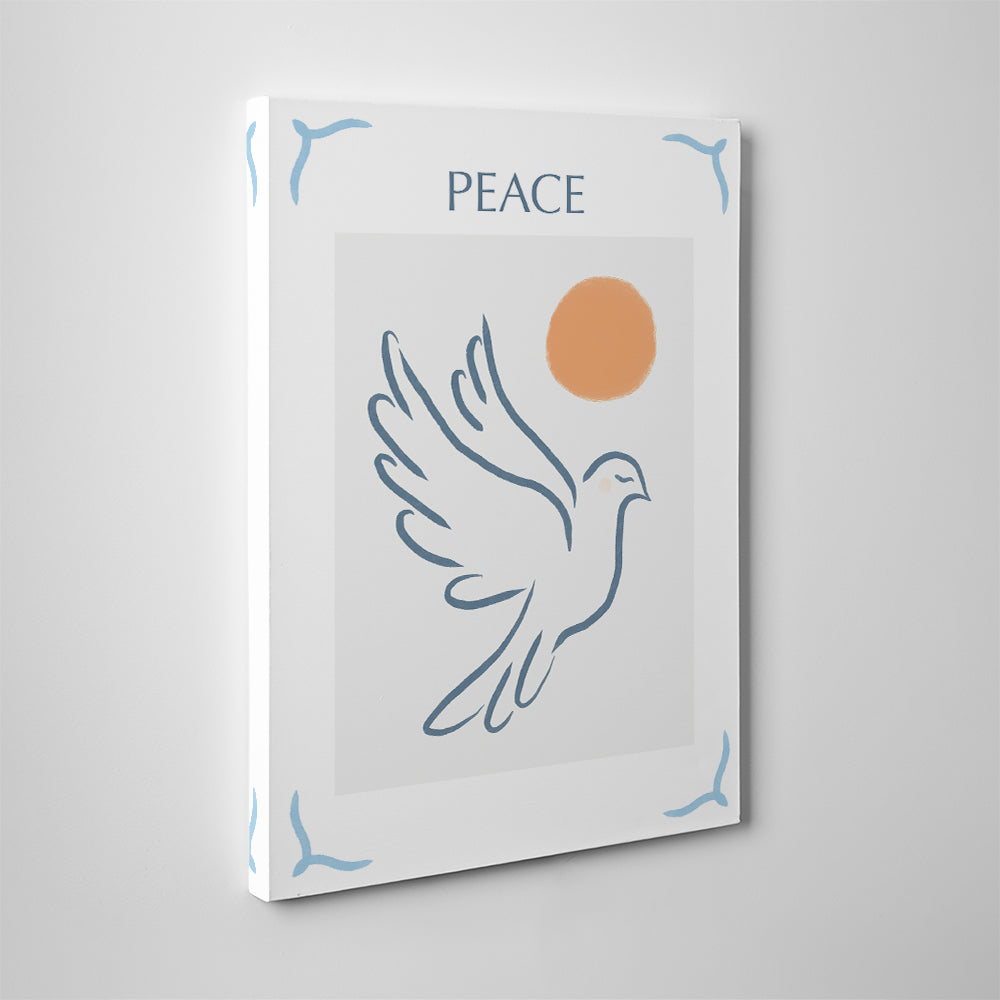 Stunning Peace Blue Wall Art by Birch & Ink Sisters
