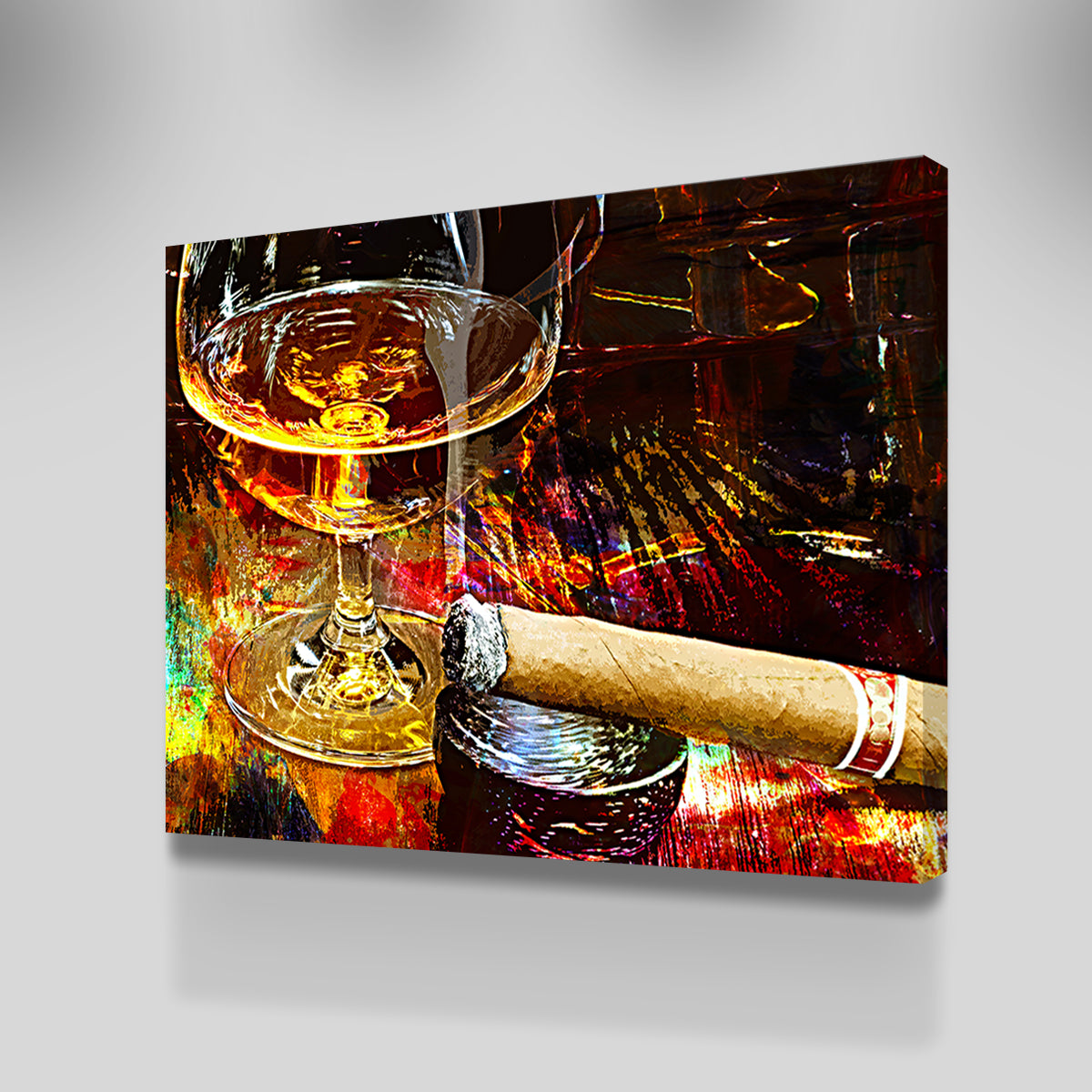 Exquisite Cigar and Whiskey-themed Wall Art for Home Decoration